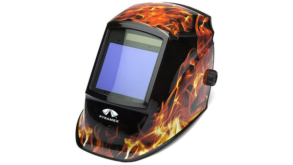 Pyramex Safety WHAM3030FL Autodarkening Welding Helmet - Manual 98x87mm Flame